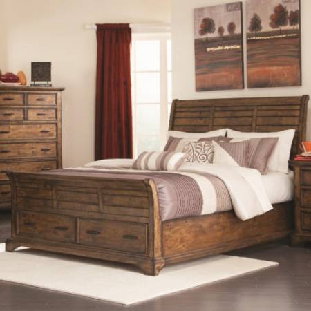 Elk Grove King Sleigh Bed with 2 Drawers