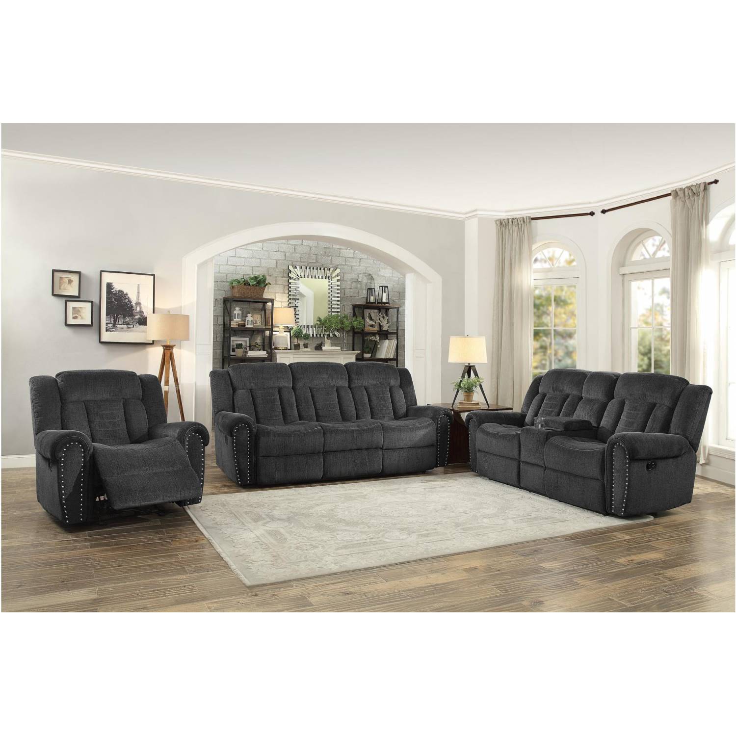 9901cc Nutmeg 3pc Set Sofa Love Chair