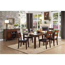 5547-78 Mantello 7PC SETS Dining Table + 6 Side Chairs