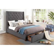5877GY Fairborn California King Platform Bed with Storage Footboard