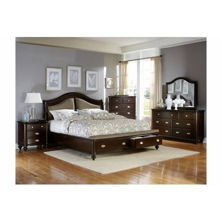 2615DC Marston Eastern King Sleigh Bed with Footboard Storage