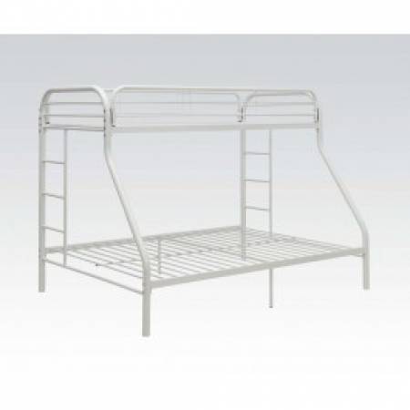 WHITE TWIN XL/QUEEN BUNK BED 02052WH