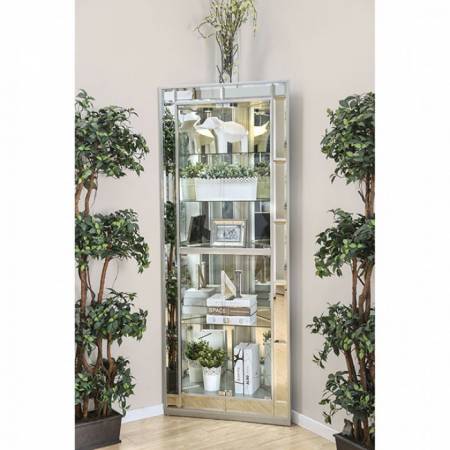 CHOUTEAU CURIO CABINET Silver Finish