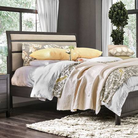 BERENICE QUEEN BED Gray