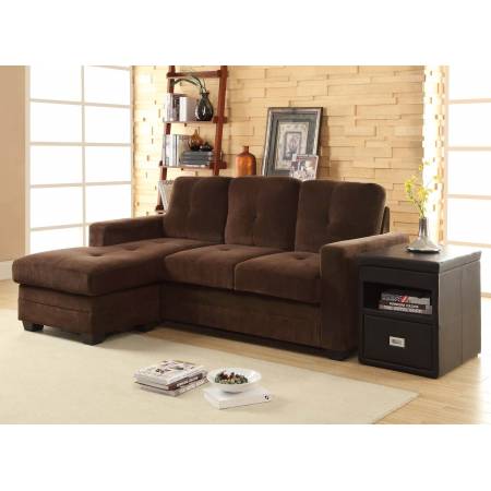 PHELPS Reversible Sofa Chaise Chocolate