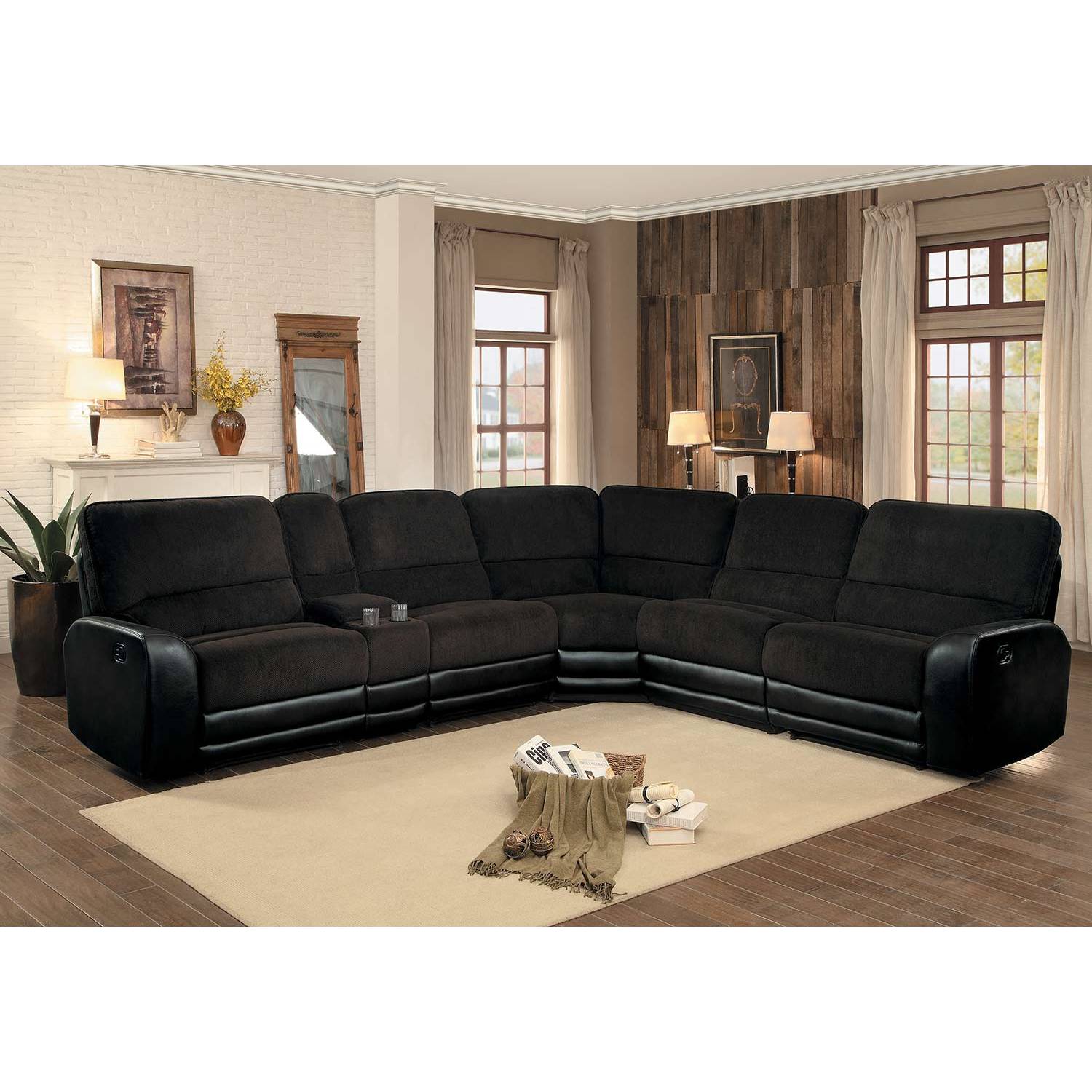 Ynez Left Side Sectional Sofa Group 6 Pc Set Chocolate