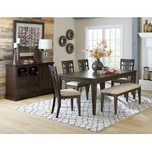 MAKAH Group 7 Pc Dining set Dark Brown