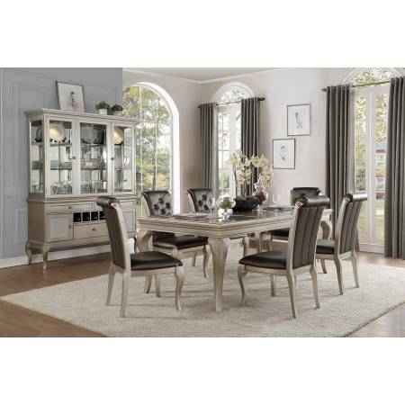 CRAWFORD Group 7 Pc Dining set Silver