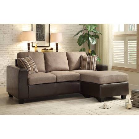 Slater Sectional Sofa - Greyish Brown/Dark Brown