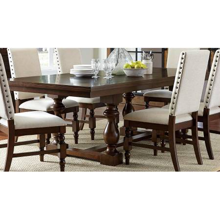 Yates Trestle Dining Table - Dark Oak