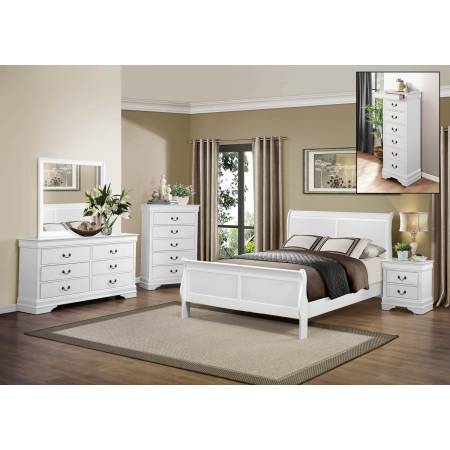 Mayville Bedroom 5 Pc Set - White (QB+2NS+DR+MR)