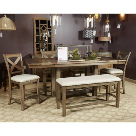 D631 Moriville 7 PC DINING SETS (TABLE + 6 CHAIRS)