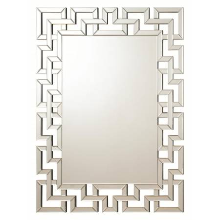 Accent Mirrors Frameless Greek Key Mirror