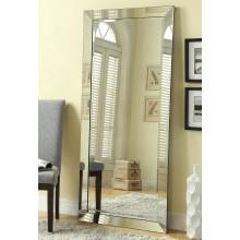 Accent Mirrors Contemporary Floor Mirror with Mirrored Frame