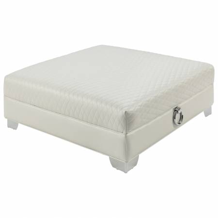 Chaviano Large Ottoman With Quilted Top