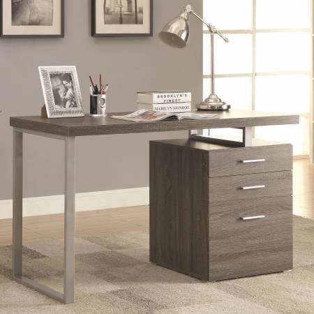 Desks Writing Desk with File Drawer and Reversible Set-Up