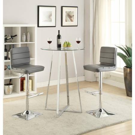 Bar Units and Bar Tables Glass Bar Height Dining Set