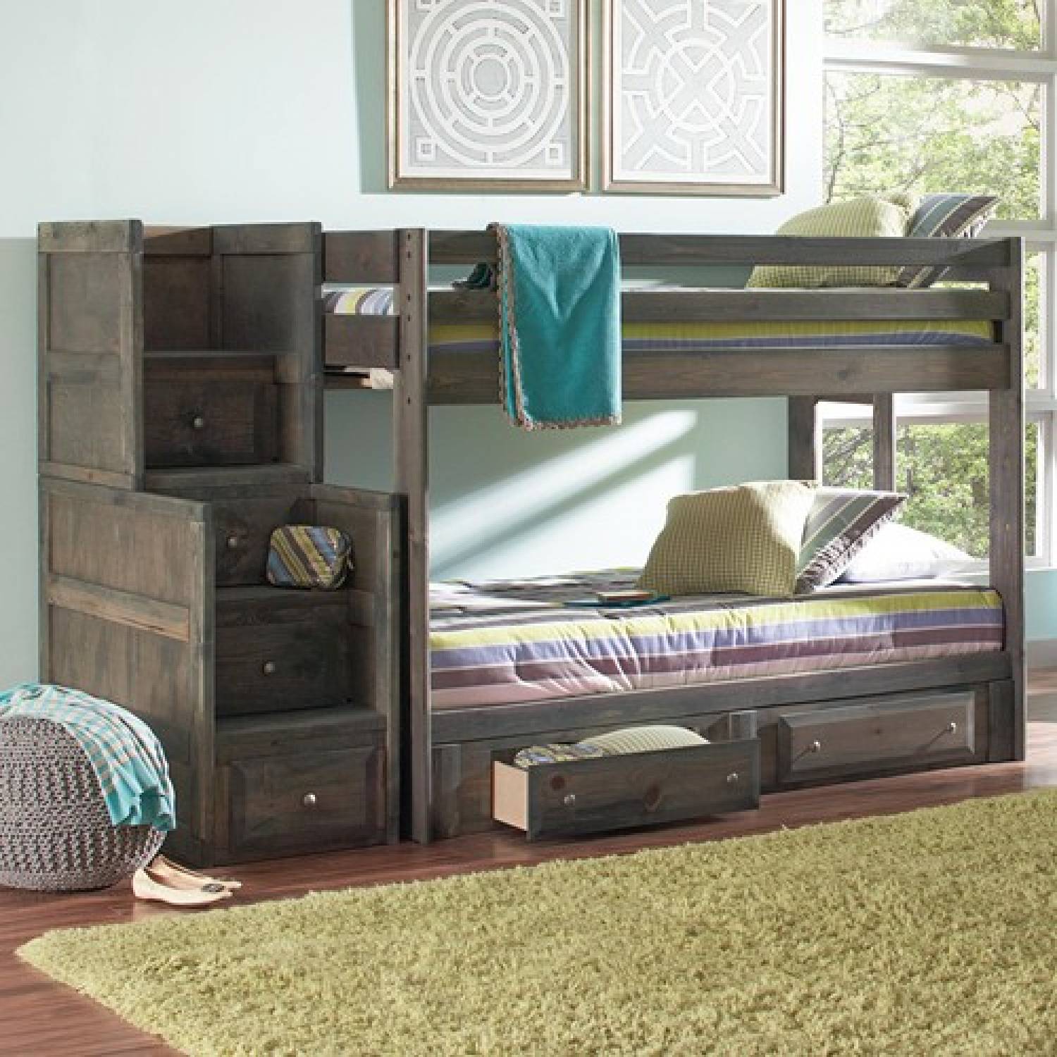 Wrangle Hill Full Over Full Bunk Bed with Under-Bed Storage