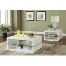 70326 Cocktail Table with 2 Shelves