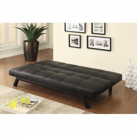 Sofa Beds and Futons Contemporary Sofa Bed in Black Leatherette