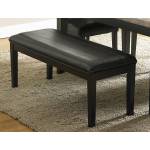 Cristo Dining Set - Black Wood - Marble Top 6 pc (1 Table and 4 side chair + 1 bench)