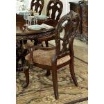 Deryn Park Round Pedestal Dining Set - Cherry 7pc set (TABLE + 2 ARM CHAIRS + 4 SIDE CHAIRS)