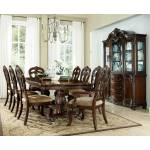 Deryn Park Double Pedestal Dining Set - Cherry 7pc set (TABLE + 2 ARM CHAIRS + 4 SIDE CHAIRS)