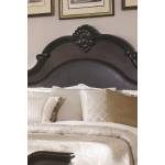 Cambridge Queen Bed with Upholstered Panels and Shell Carving