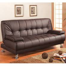 Sofa Beds and Futons Faux Leather Convertible Sofa Bed with Removable Armrests