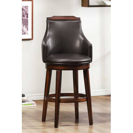 Bayshore Swivel Pub Chair - Medium Walnut - Vinyl 5447-29S