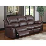 2pc Cranley Reclining Sofa Set - Brown Bonded Leather 9700BRW Homelegance