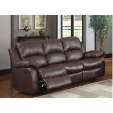 Cranley Double Reclining Sofa - Brown Bonded Leather 9700BRW-3 Homelegance