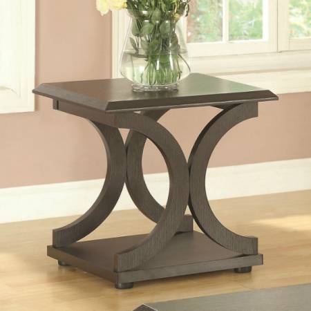 703140 C-Shaped End Table