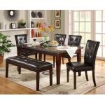 Decatur Dining Set- Espresso 6pc set (TABLE + 4 SIDE CHAIRS + 1 BENCH