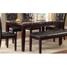 Teague Faux Marble Dining Table - Espresso 2544-64