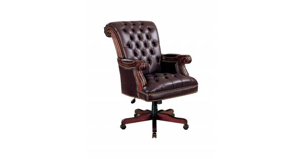 Traditional leather office discount chair