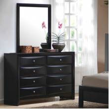 Briana 8 Drawer Dresser & Vertical Mirror