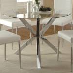 Vance Contemporary 5-Piece Glass Top Table and Chair Set