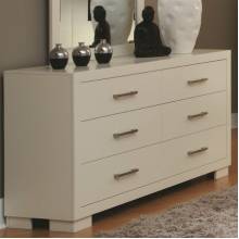 Jessica 6 Drawer Dresser White