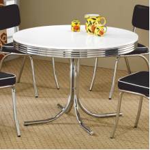 Cleveland Round Chrome Plated Dining Table