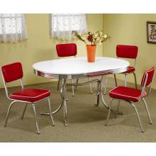 Cleveland 5 Piece Chrome Plated Dining Set